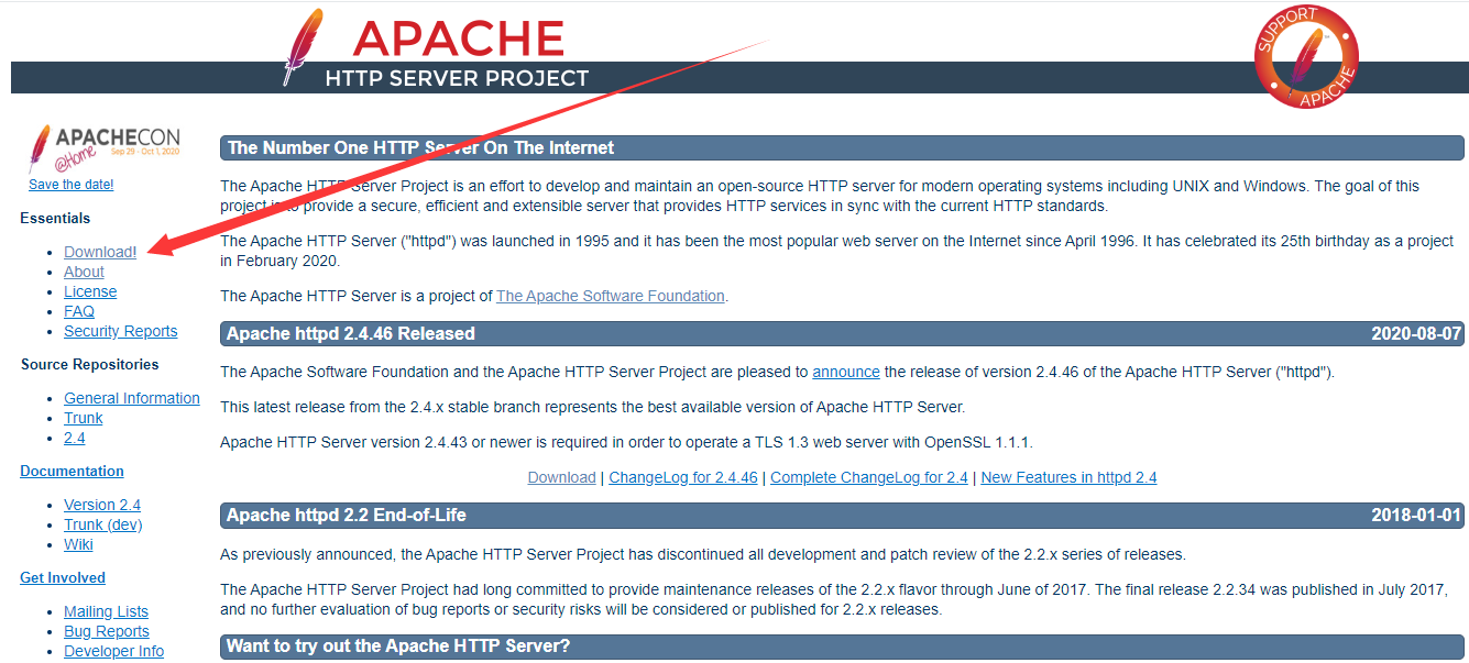 apache官网首页